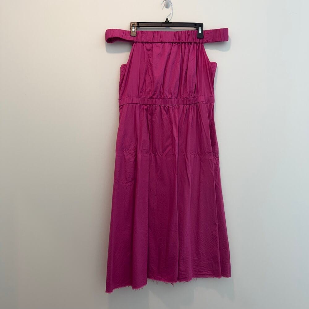 Maeve Anthropologie Women's XL Off Shoulder Midi Dress Magenta Pink *Flawed*